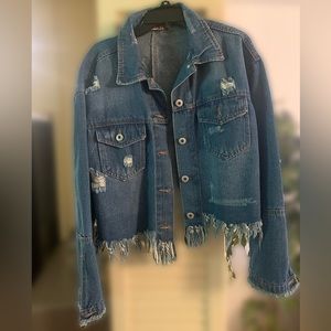 Highway Jean Denim Jacket Light Wash 100% Cotton Sz Small